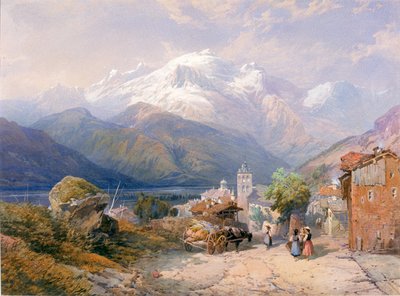 Bourg St Maurice, Savoy by Thomas Miles II Richardson